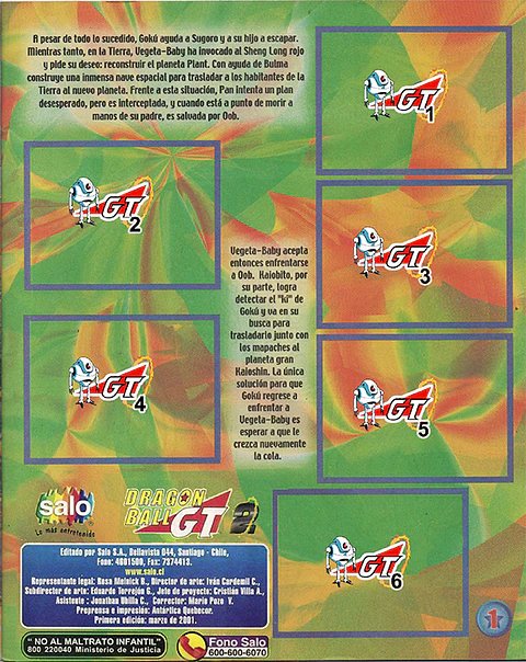 Álbum Dragon Ball GT 2, Año 2001 en PDF