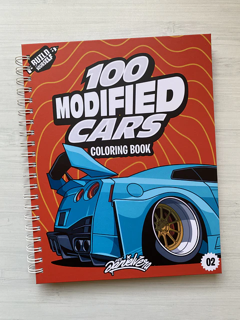 Libro para colorear “100 Modified Cars - 100 autos modificados”