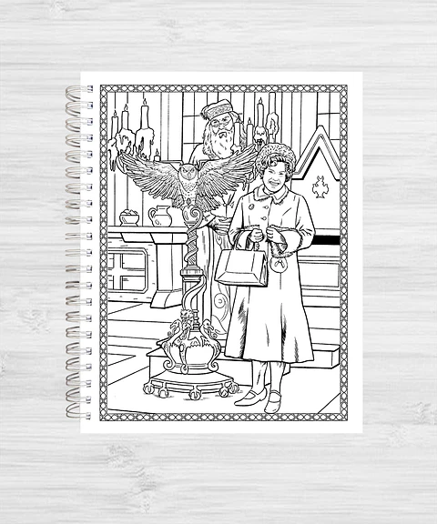Libro para colorear Harry Potter: Lugares y personajes mágicos