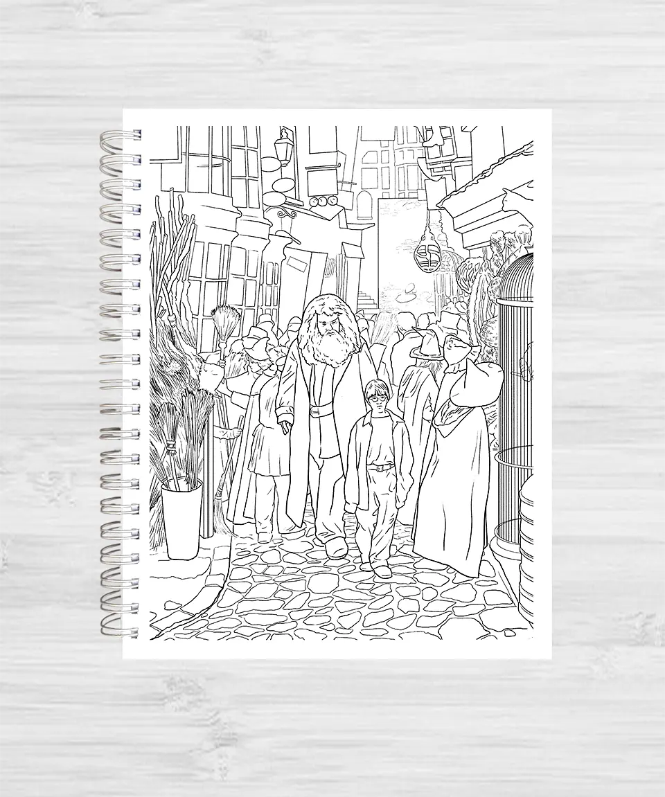 Libro para colorear Harry Potter: Lugares y personajes mágicos 7