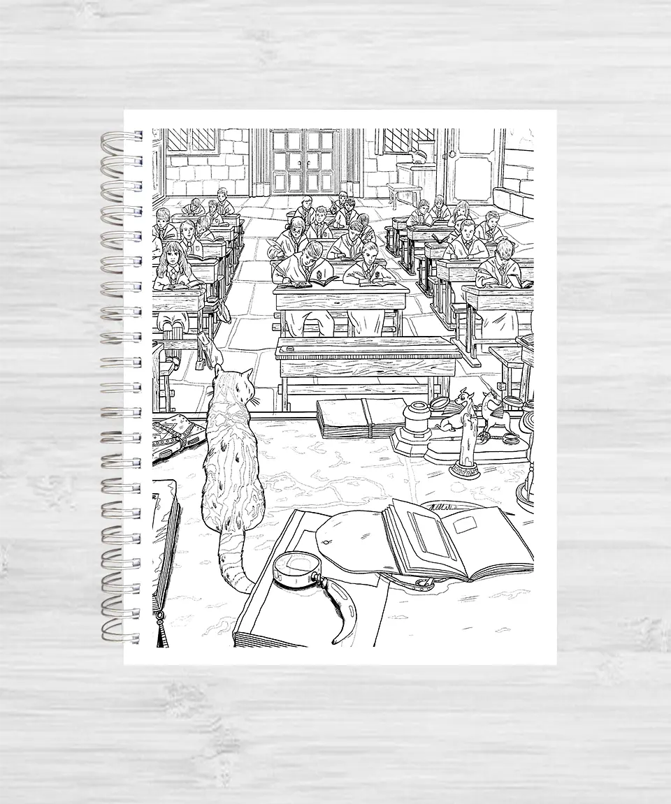 Libro para colorear Harry Potter: Lugares y personajes mágicos 10