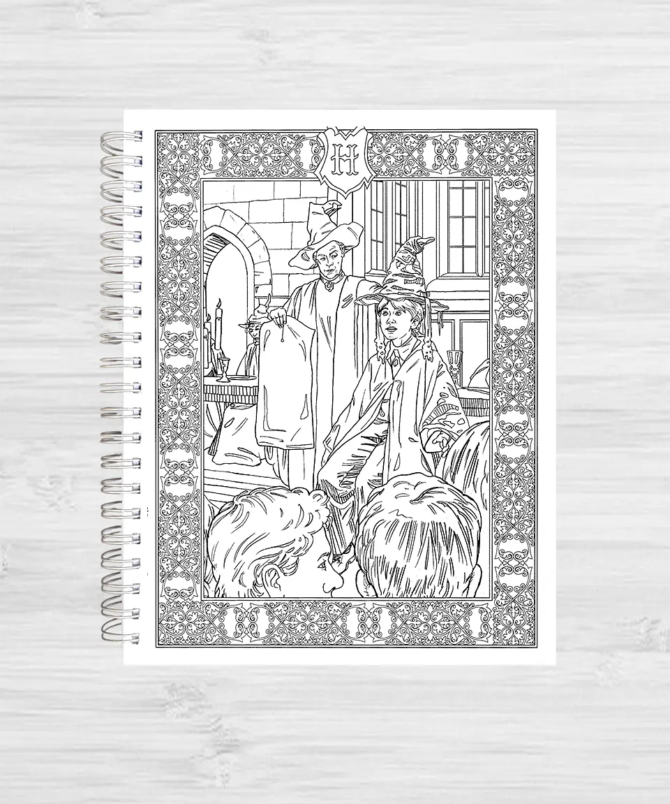Libro para colorear Harry Potter y su mundo mágico 7