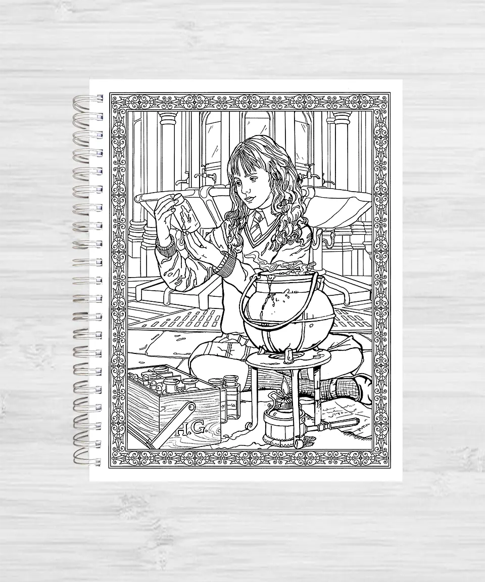 Libro para colorear Harry Potter y su mundo mágico 4