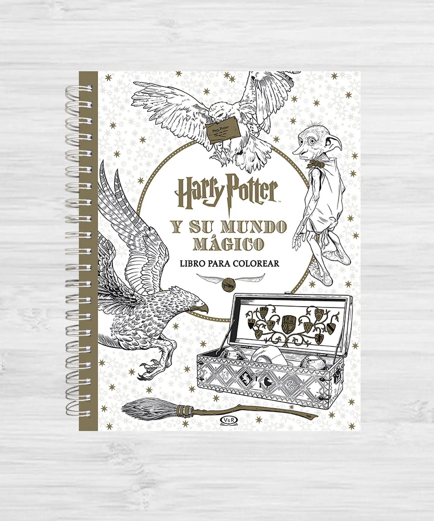 Libro para colorear Harry Potter y su mundo mágico 1