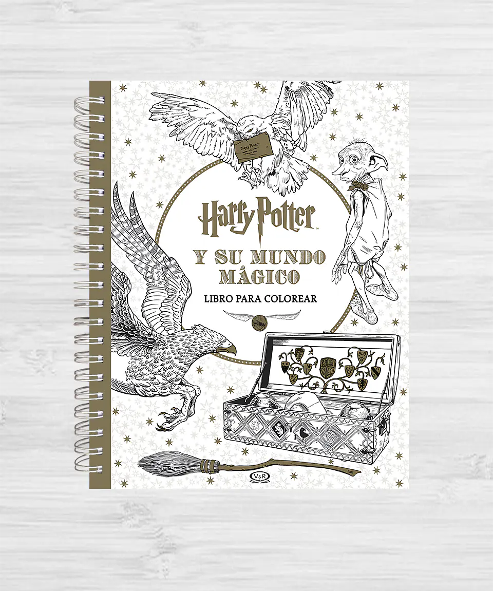 Libro para colorear Harry Potter y su mundo mágico 1