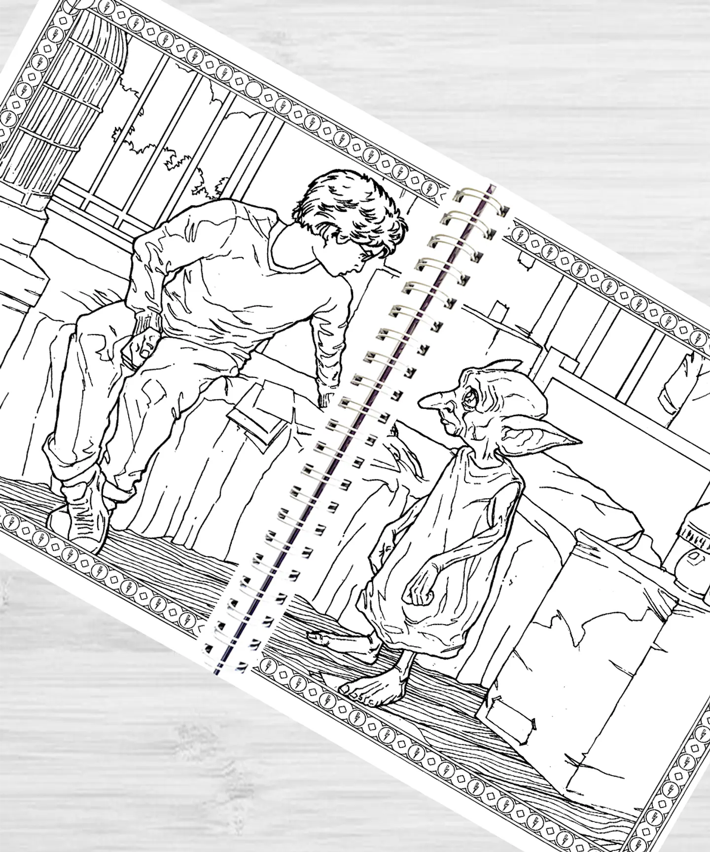 Libro para colorear Harry potter y las criaturas mágicas 2