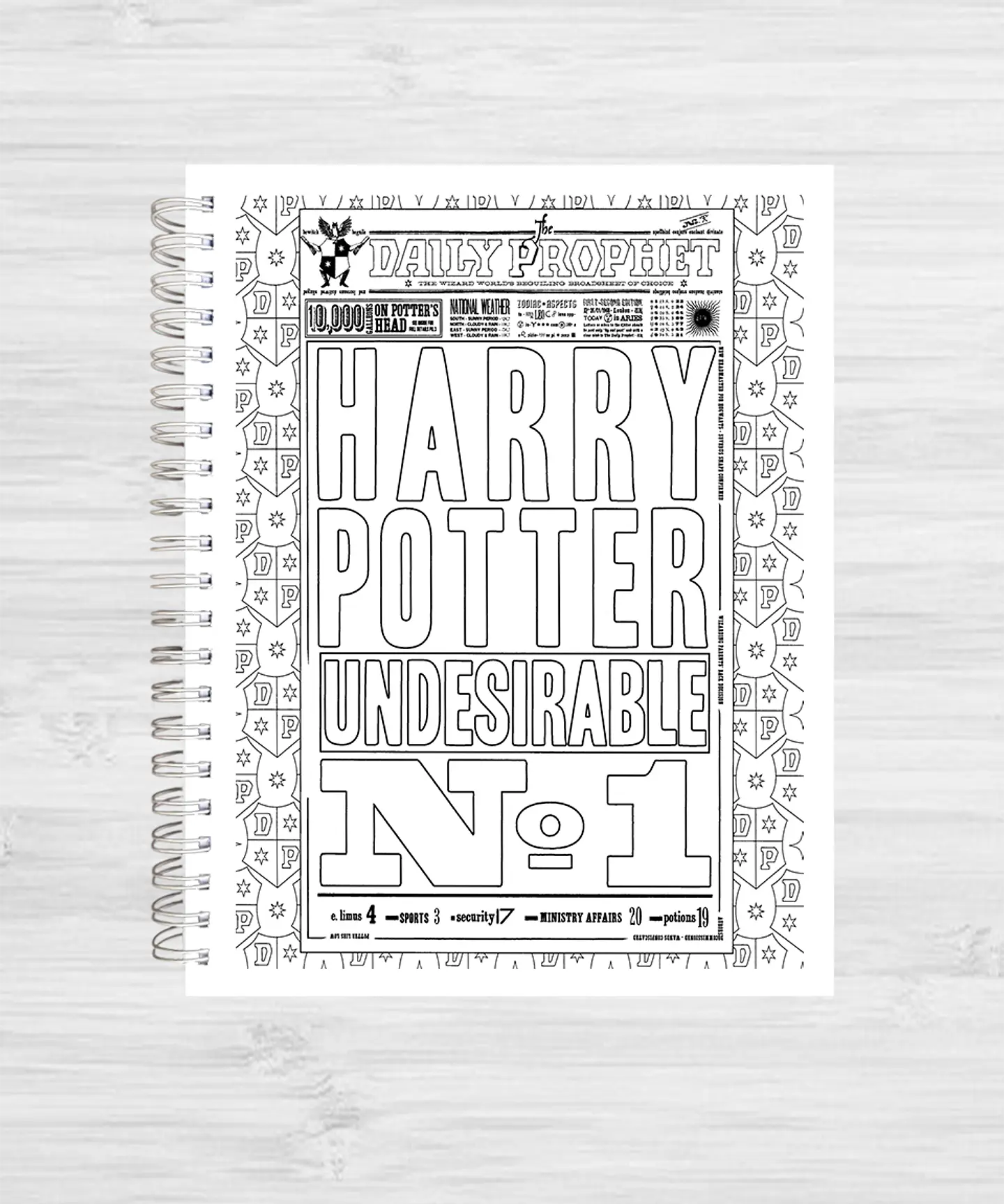 Libro para colorear Harry Potter y sus artefactos mágicos 3