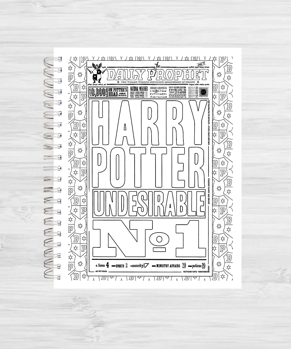 Libro para colorear Harry Potter y sus artefactos mágicos 3