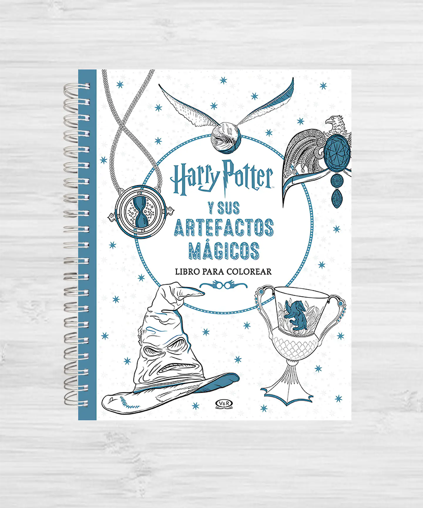 Libro para colorear Harry Potter y sus artefactos mágicos 1