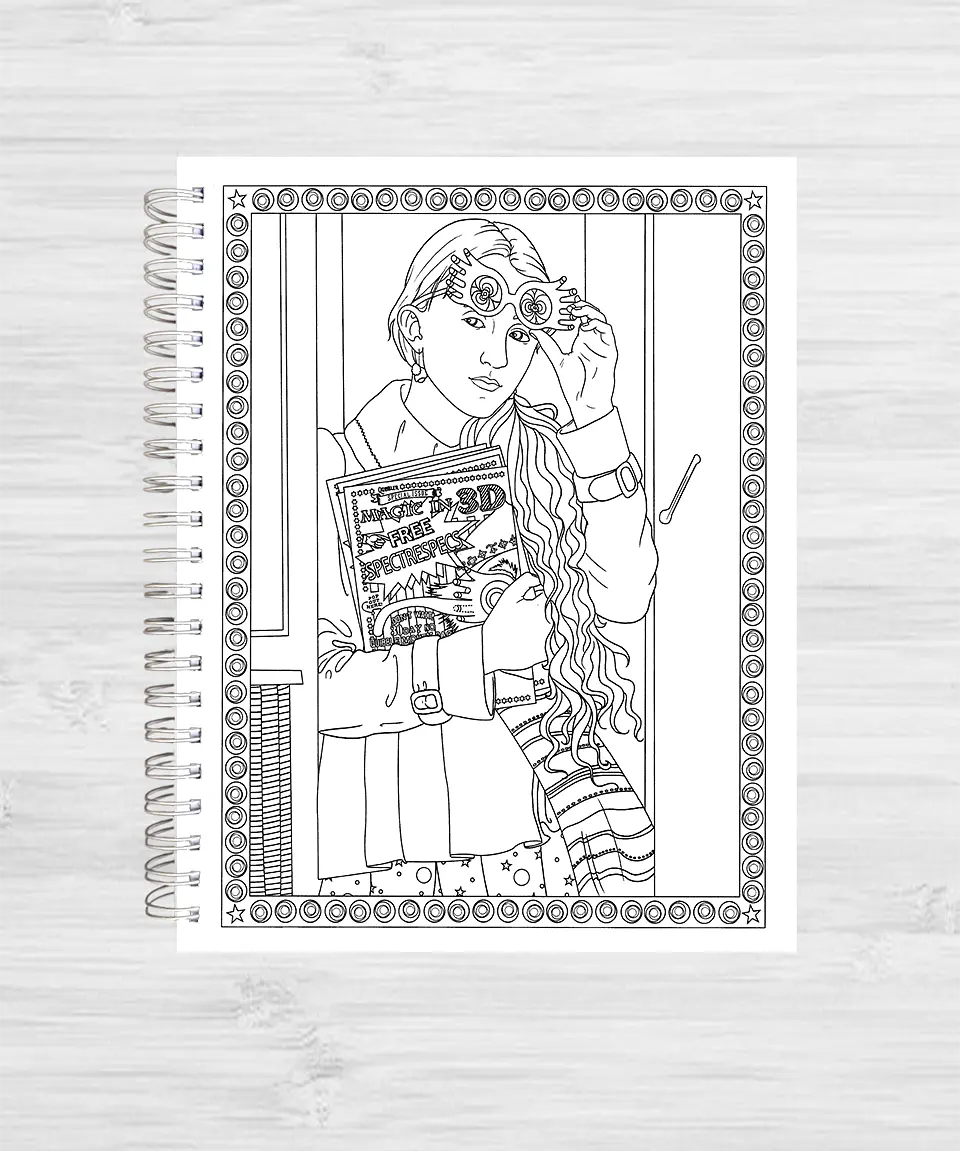 Libro para colorear Harry Potter y sus artefactos mágicos 4