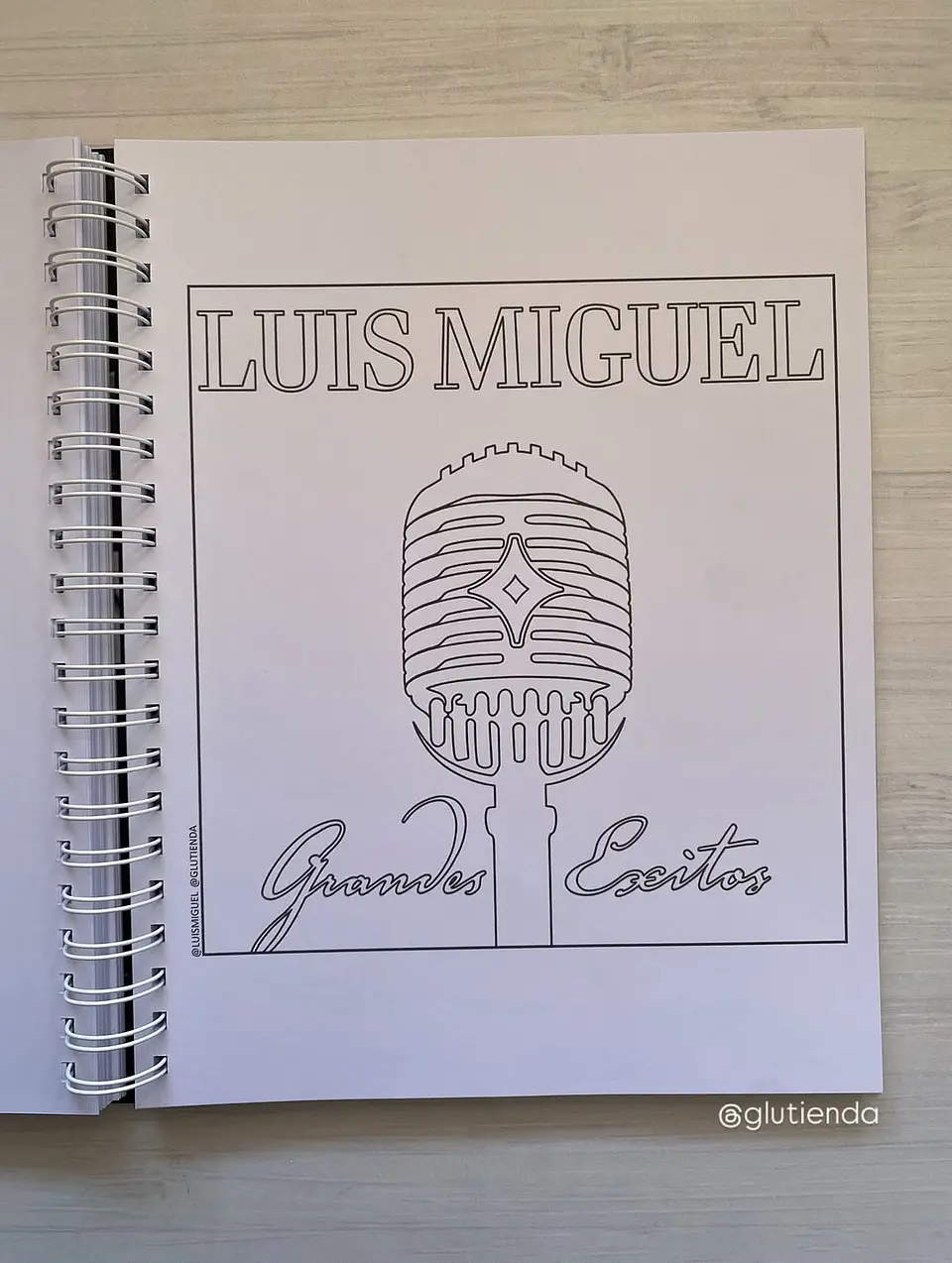 Libro para colorear Luis Miguel 5