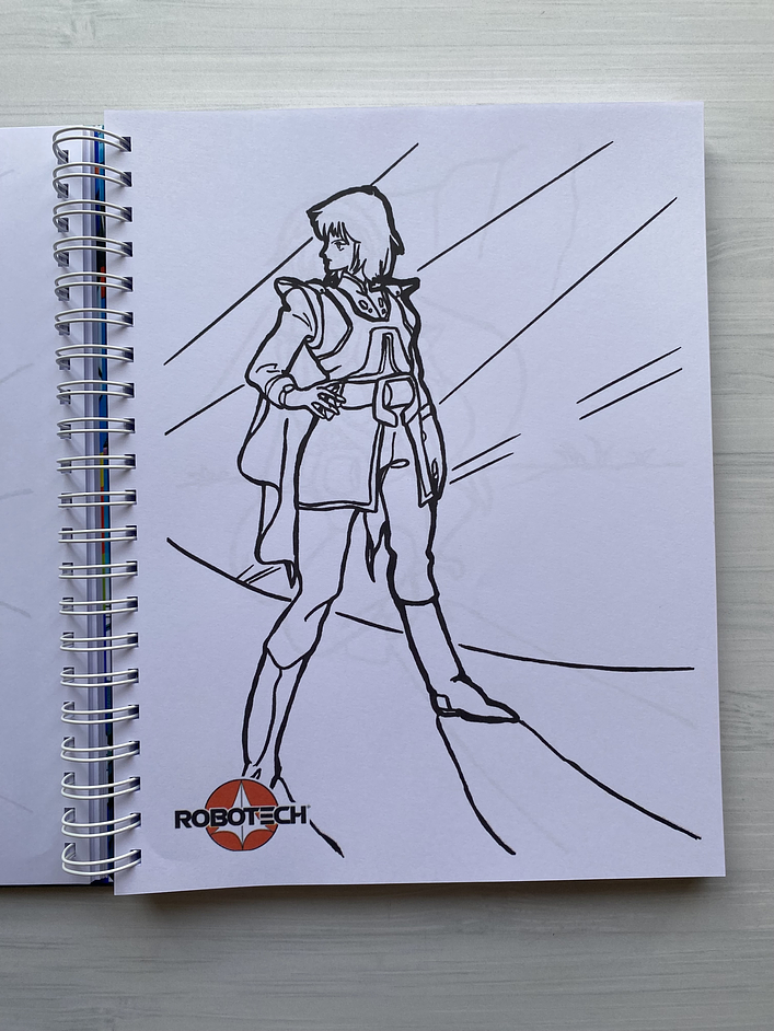 Libro para colorear Robotech (ESPIRAL METÁLICO EN VEZ DE ANILLO METÁLICO COMO SE MUESTRA EN LA IMAGEN) 4
