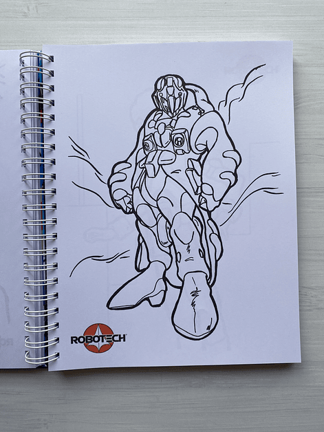 Libro para colorear Robotech (ESPIRAL METÁLICO EN VEZ DE ANILLO METÁLICO COMO SE MUESTRA EN LA IMAGEN) 6