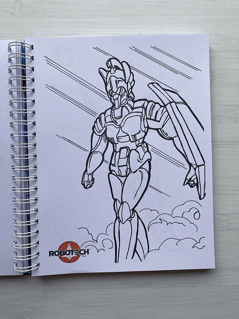 Libro para colorear Robotech (ESPIRAL METÁLICO EN VEZ DE ANILLO METÁLICO COMO SE MUESTRA EN LA IMAGEN) 7