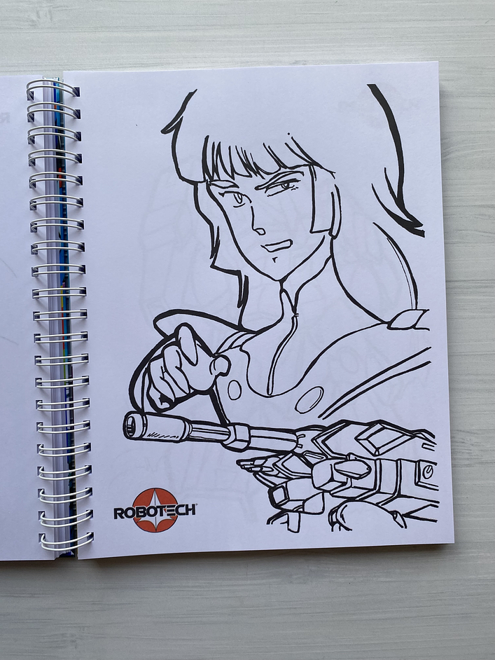 Libro para colorear Robotech (ESPIRAL METÁLICO EN VEZ DE ANILLO METÁLICO COMO SE MUESTRA EN LA IMAGEN) 8