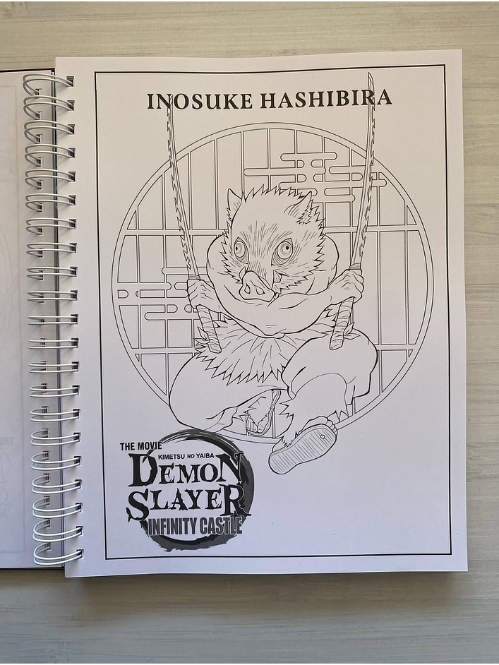 Libro para colorear La pelicula, Demon Slayer: Kimetsu no Yaiba: El Castillo Infinito 4