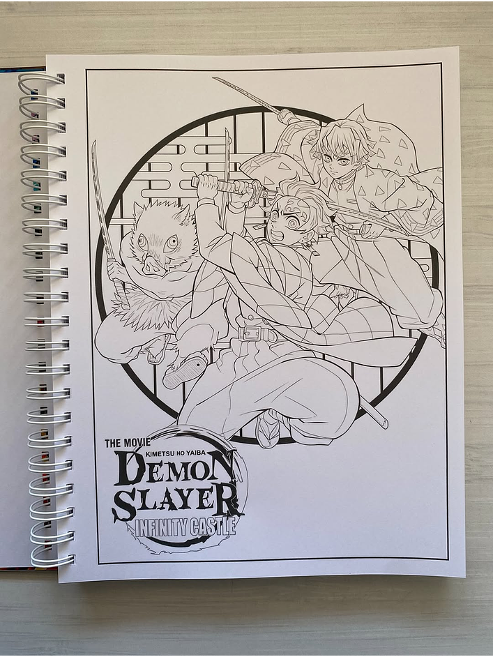 Libro para colorear La pelicula, Demon Slayer: Kimetsu no Yaiba: El Castillo Infinito 6