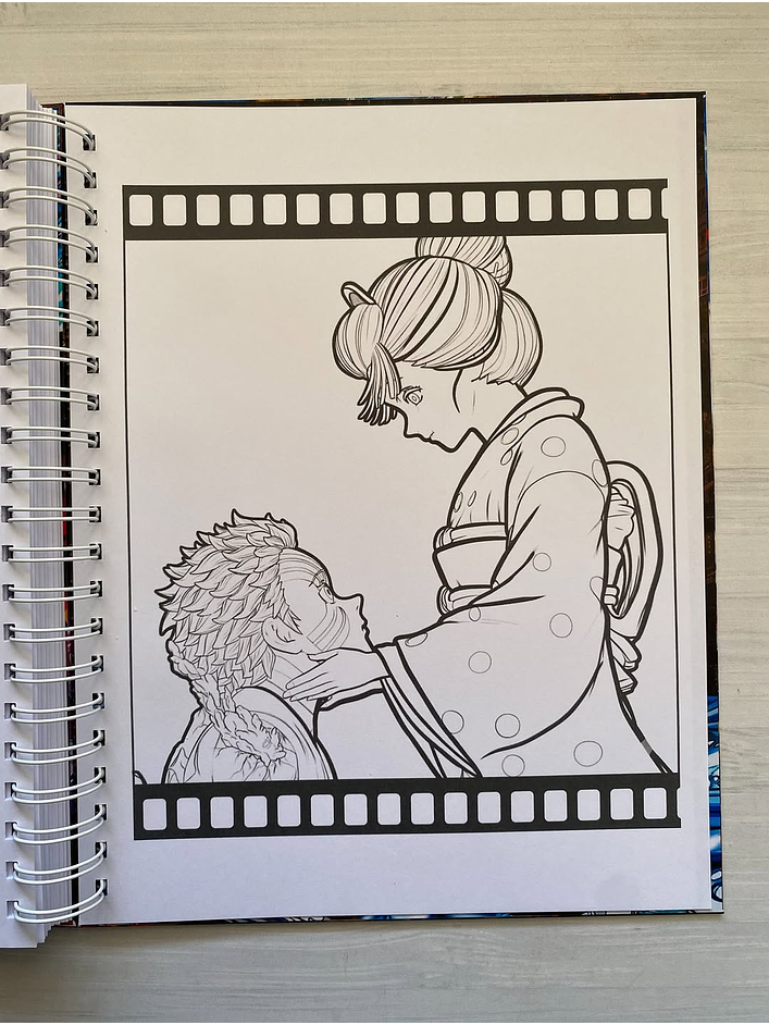 Libro para colorear La pelicula, Demon Slayer: Kimetsu no Yaiba: El Castillo Infinito 9