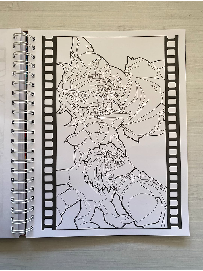 Libro para colorear La pelicula, Demon Slayer: Kimetsu no Yaiba: El Castillo Infinito 10