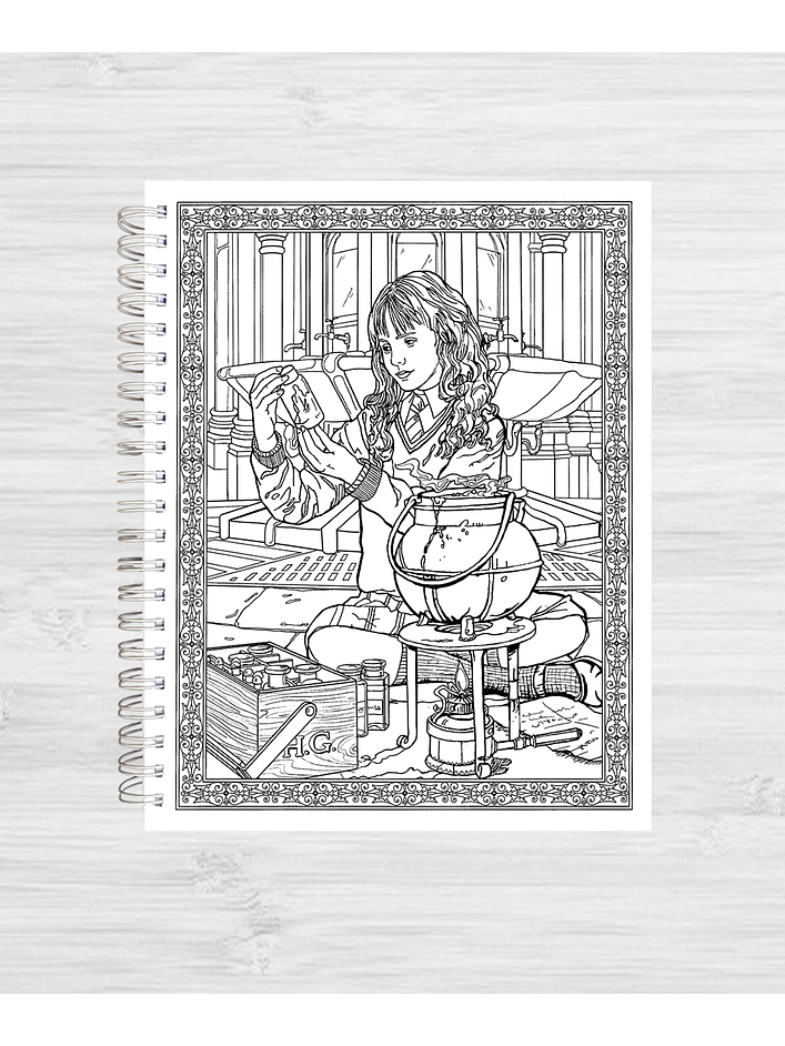 Libro para colorear Harry Potter y su mundo mágico 4