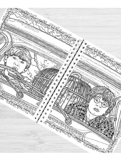 Libro para colorear Harry Potter y su mundo mágico 3