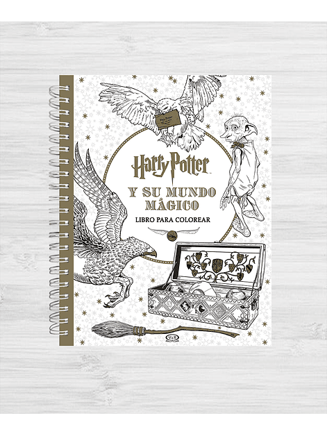 Libro para colorear Harry Potter y su mundo mágico 1