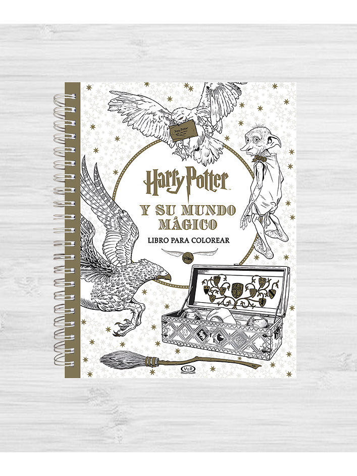Libro para colorear Harry Potter y su mundo mágico 1