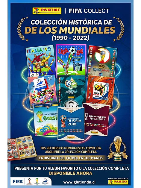 Colección de álbum de  copas mundiales desde 1990 hasta 2022 1