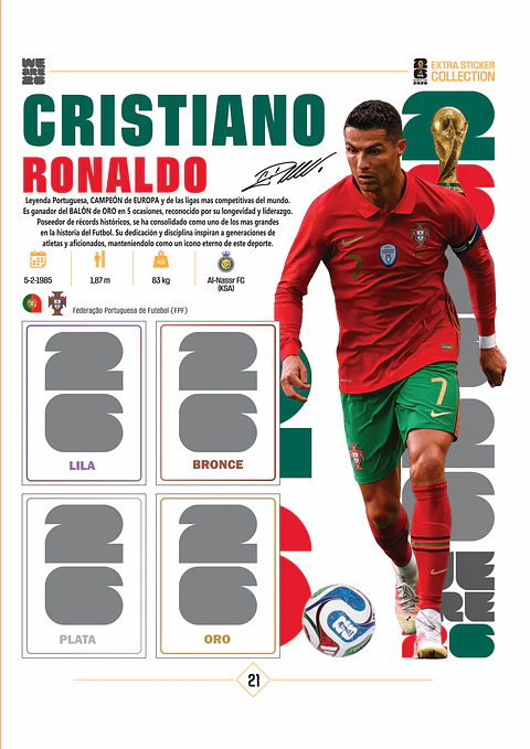 Álbum para los extra stickers mundial 2026 en pdf