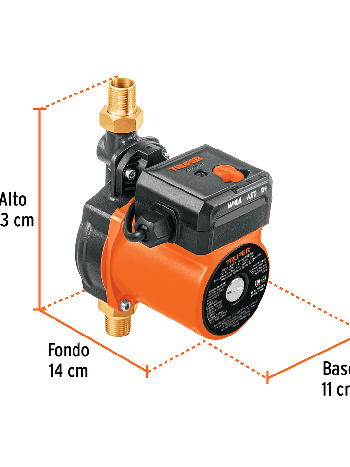 Bomba presurizadora PRE-1/6 1/6 HP, TRUPER 14635 6