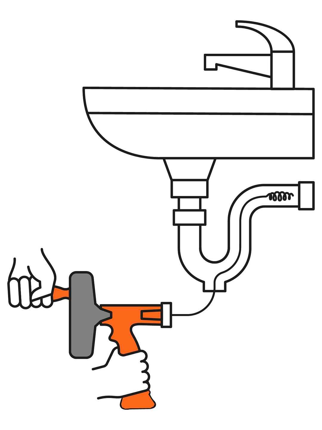 Destapacaños de 7.6 m para taladro, con mango, Truper 12280 2