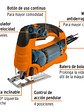 Sierra caladora 550W 4.5 A vel. variable, TRUPER PRO 15420 - Miniatura 2