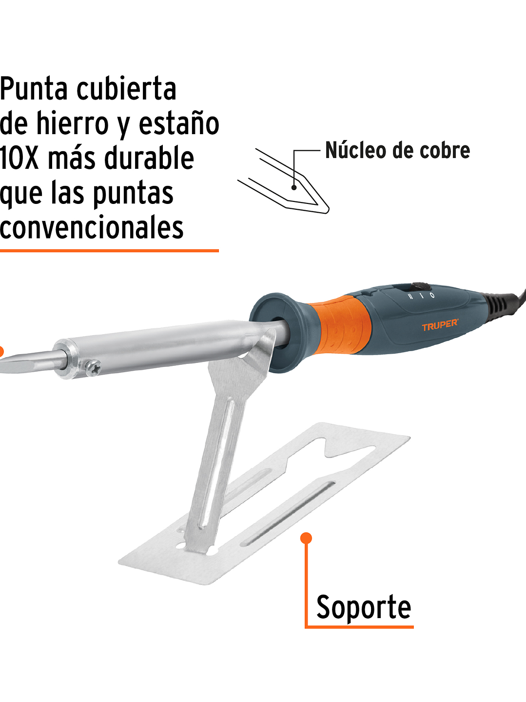 Cautín 100 W tipo lápiz con 2 temperaturas para uso rudo truper 16795 4