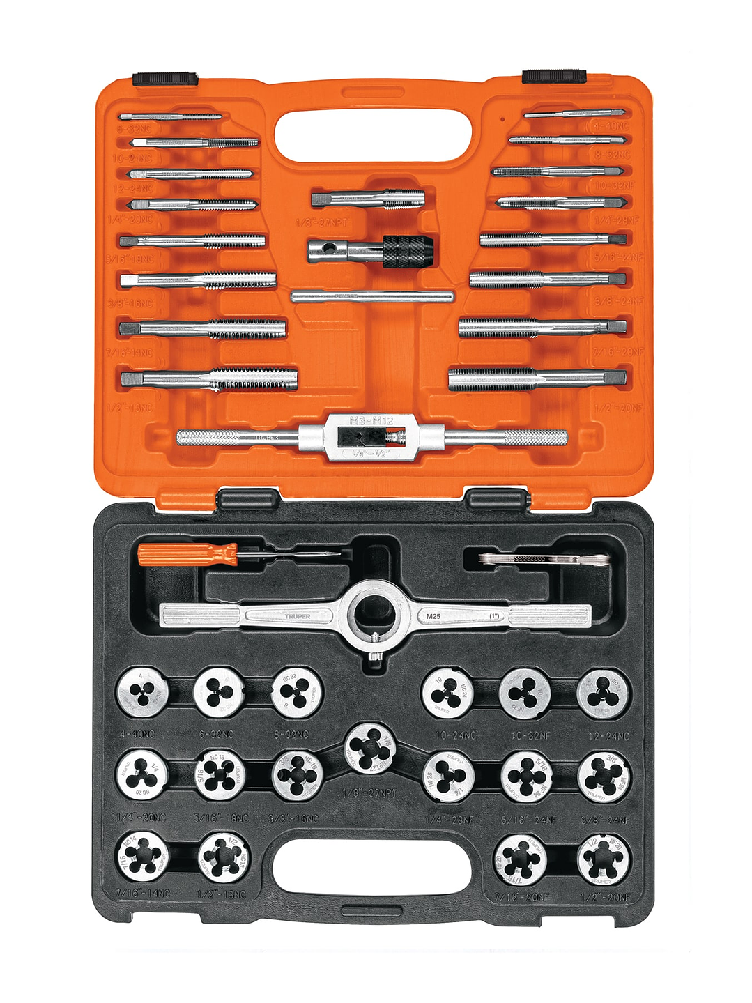 Juego de 40 piezas de machuelos y tarrajas, Truper 11442 1