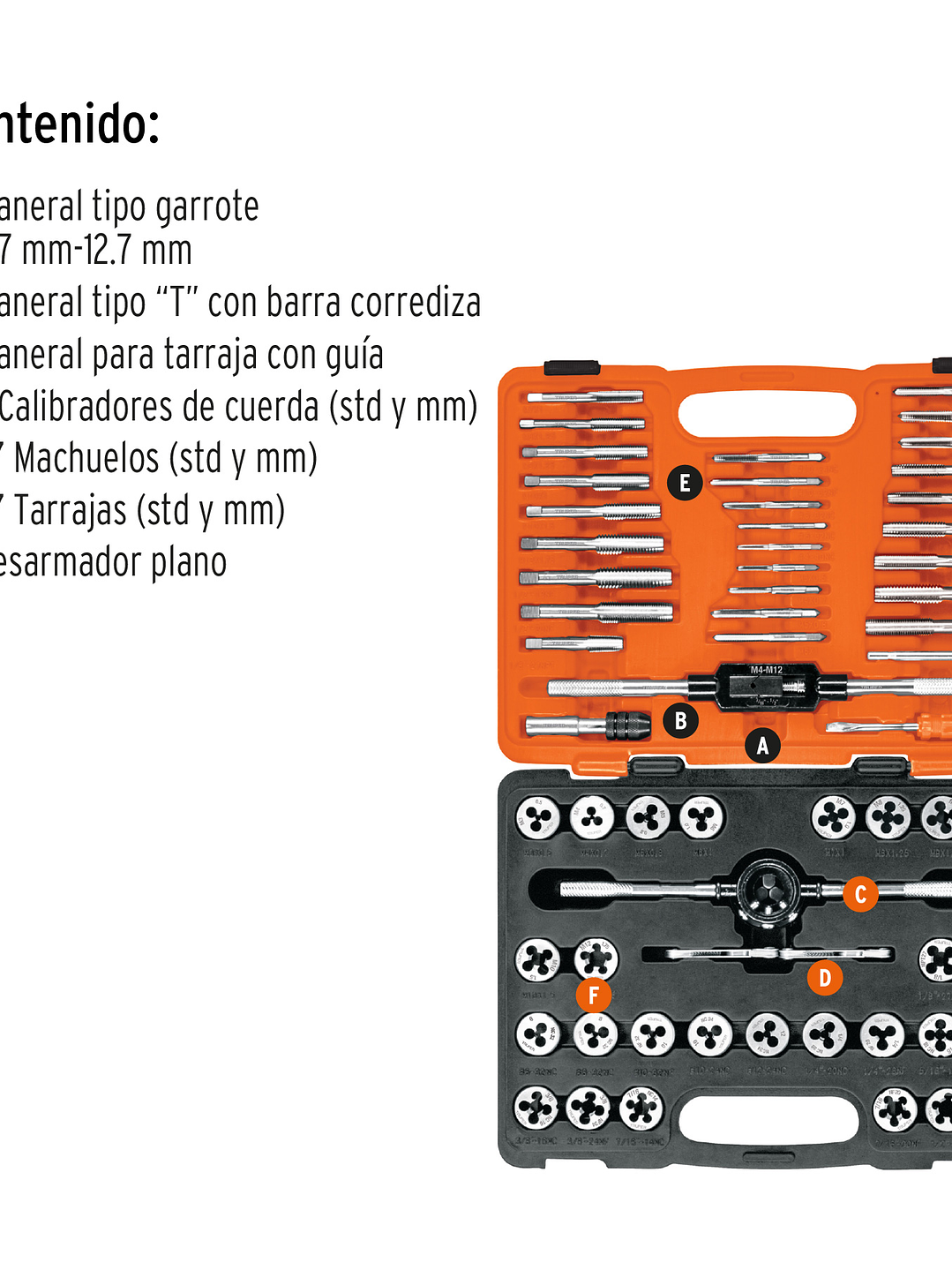 Juego de 60 piezas de machuelos y tarrajas, Truper 11443 3