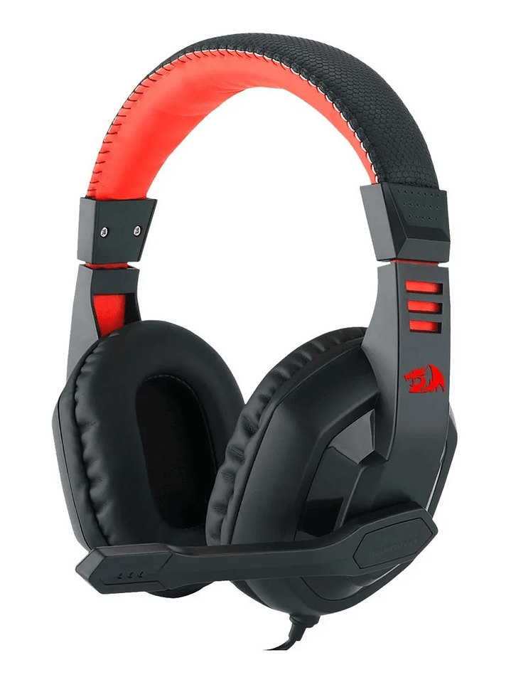 Auriculares Gamer Redragon Gamer Ares H120 Negro Y Rojo 1