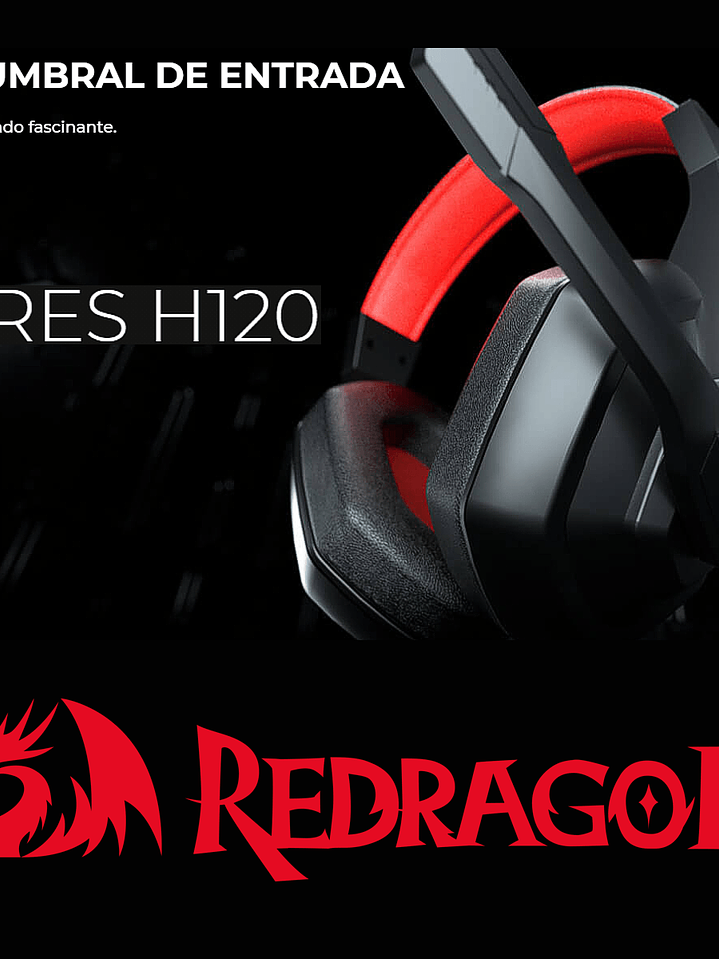Auriculares Gamer Redragon Gamer Ares H120 Negro Y Rojo 5