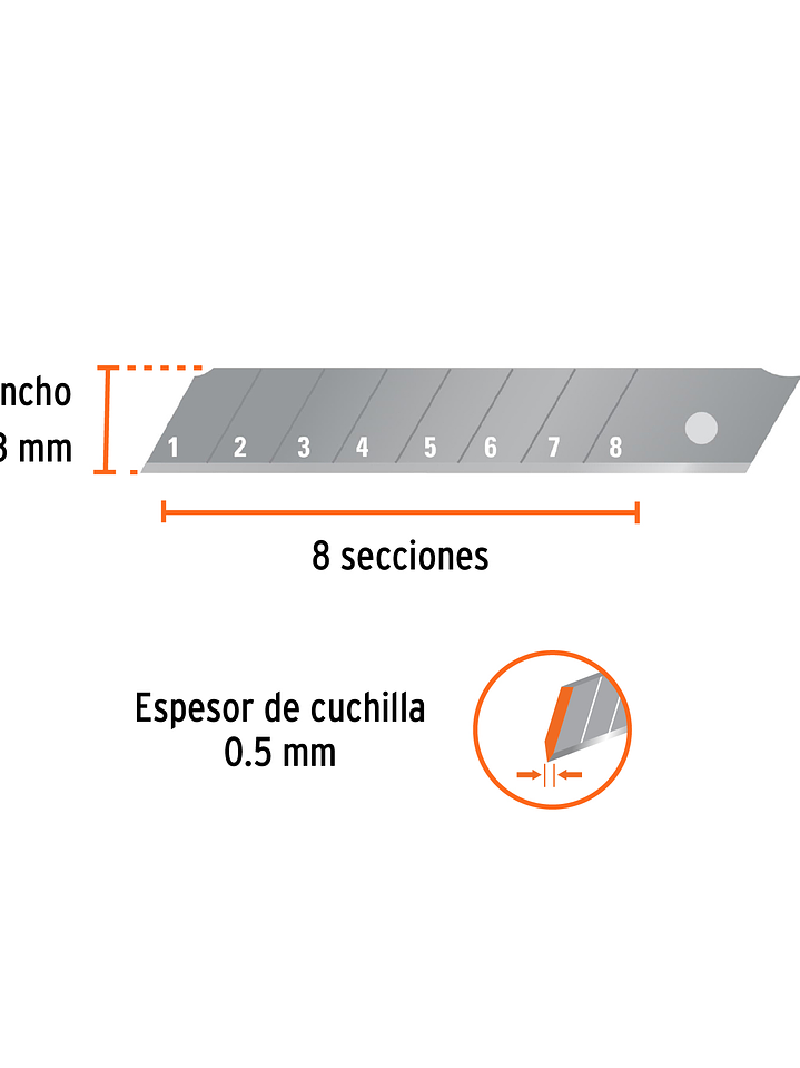 Estuche con 10 cuchillas SK4 de 18 mm para cutter, Truper 16965 4