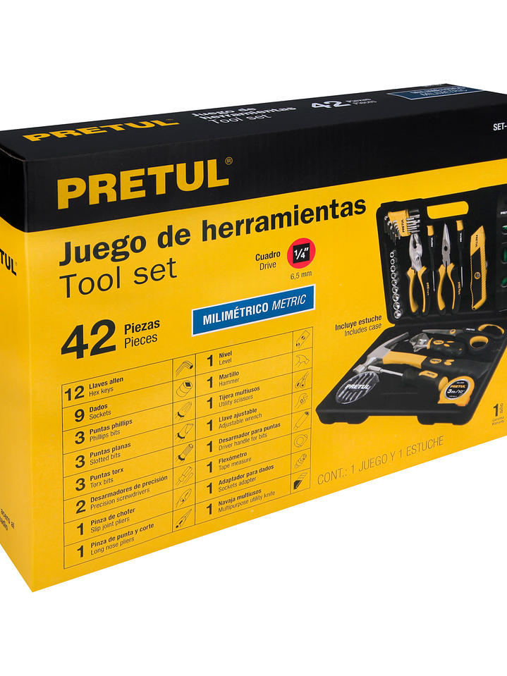 Juego de herramientas, Comfort Grip, 42 piezas, PRETUL 22101 5