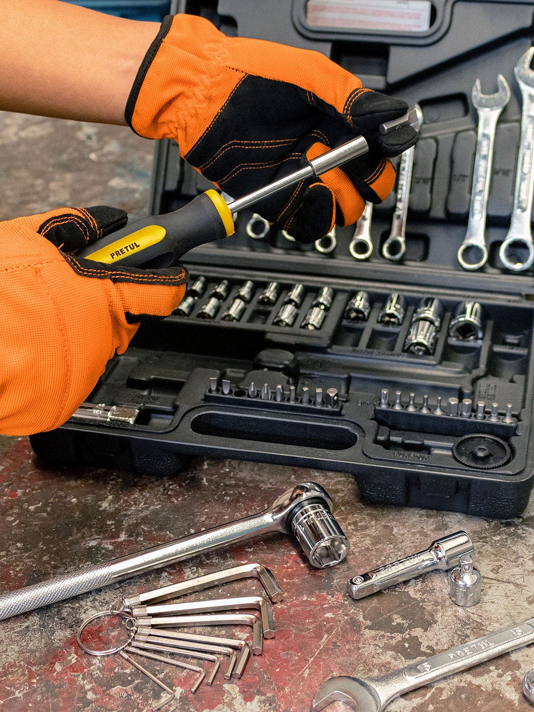 Juego de 70 herramientas 1/4