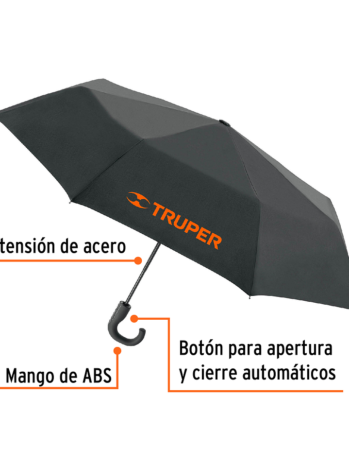 Paraguas compacto de 100 cm, Truper 66074 3