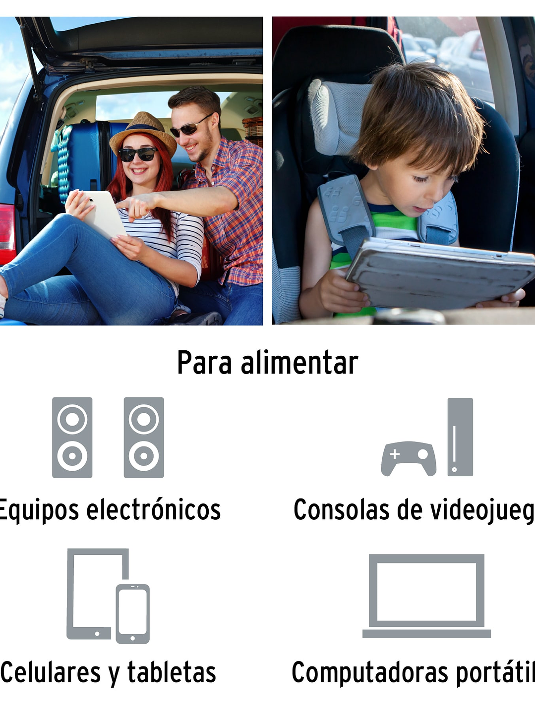 Inversor de corriente de 400 W con puertos USB, Truper 10449 3