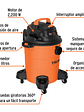 Aspiradora de sólidos y líquidos, 6 gal, plástica, TRUPER 12092 - Miniatura 2