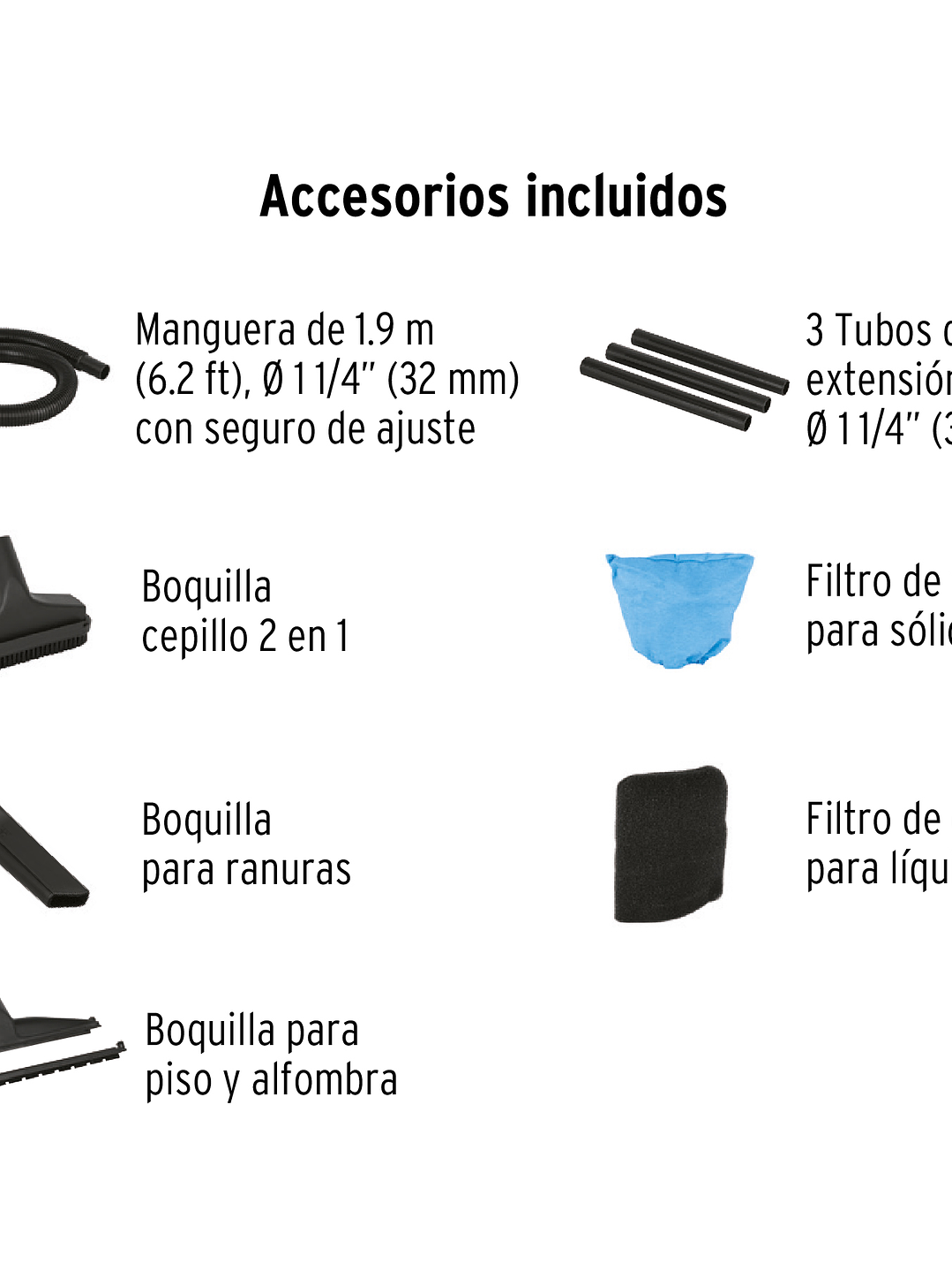 Aspiradora de sólidos y líquidos, 6 gal, plástica, TRUPER 12092 4