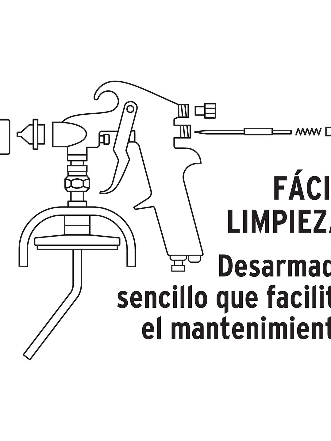 Pistola p/pintar succión HVHP vaso alum, 1.8mm, 2 vál Truper 14087 3