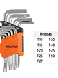 Juego de 9 llaves torx con organizador abatible, TRUPER 15554 - Miniatura 3