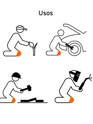 Rodilleras de gel y EVA con correa antideslizante, Truper 12952