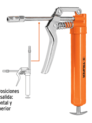 Mini inyector de grasa 3 oz, 3000 PSI, Truper 14911