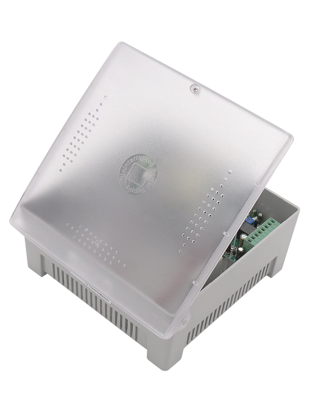 Fuente de Alimentación con Gabinete de 4 Salidas de 11 - 15 Vcd / 5 Amper / Batería de Respaldo 3