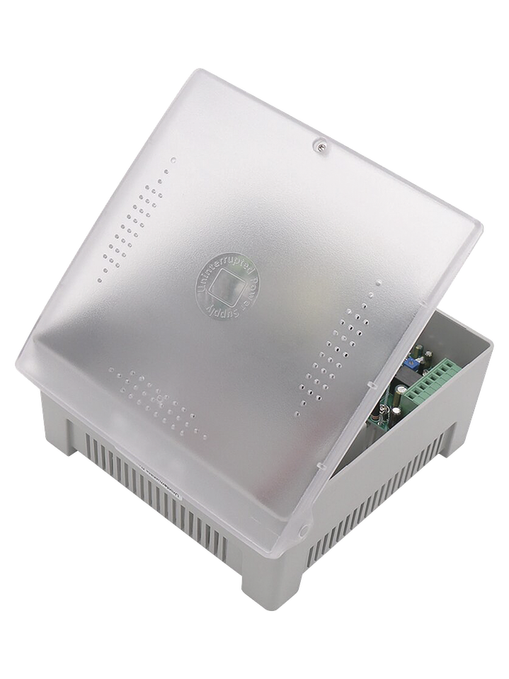 Fuente de Alimentación con Gabinete de 4 Salidas de 11 - 15 Vcd / 5 Amper / Batería de Respaldo 3